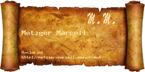 Metzger Marcell névjegykártya
